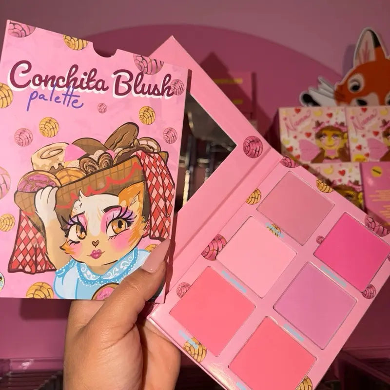 Metamorphosisbf Corp Conchita Blush Palette Matte Blush Powder - Six Pan Pink Shades for Natural Look - Soft Wash & Custom Shades - Beautycosmetics Makeup Cosmetics Products