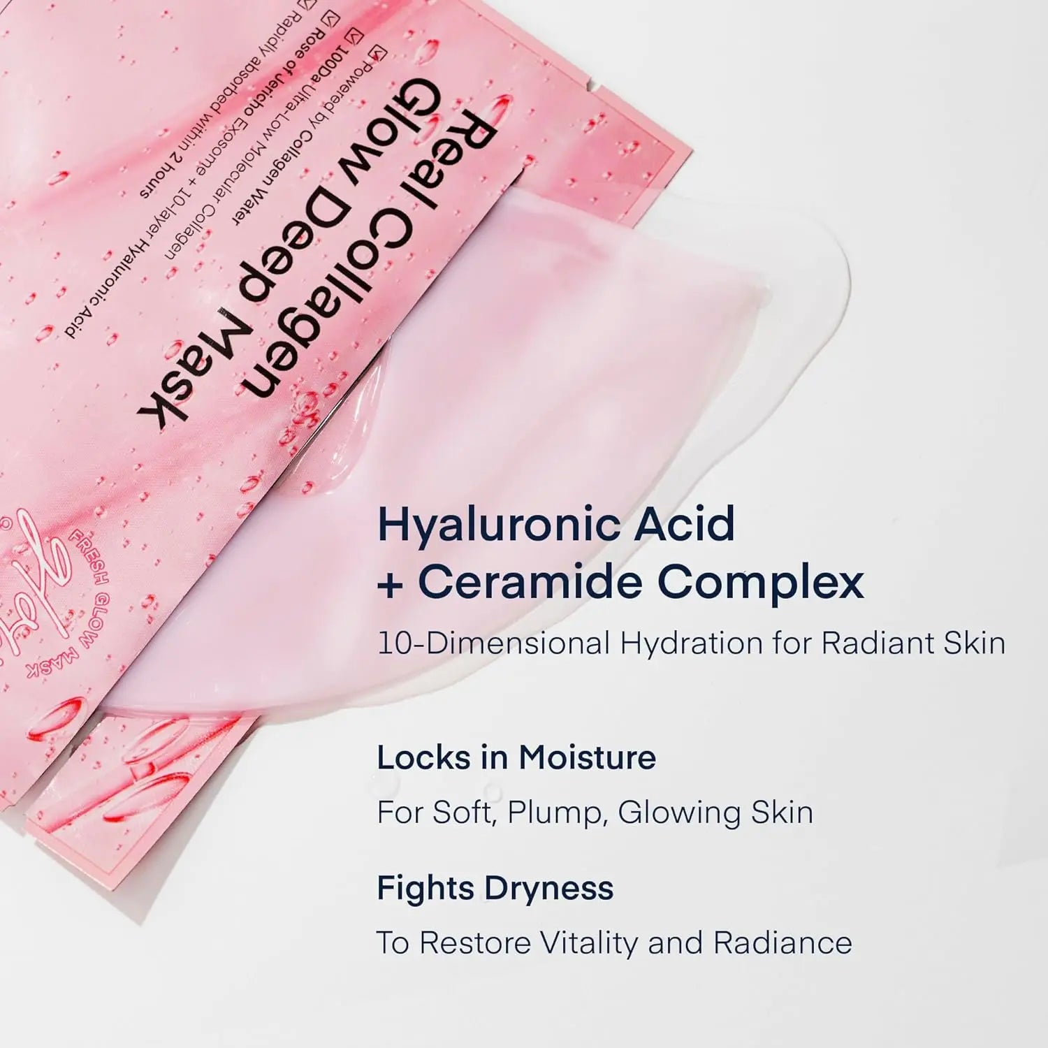 Terez & Honor Overnight Collagen Face Mask: Korean Deep Collagen Sheet Mask - Best Glow, Hydrating, Firming Anti-Aging Treatment for Smooth and Radiant Skin - Sleeping Mask Gentle for Sensitive Skin