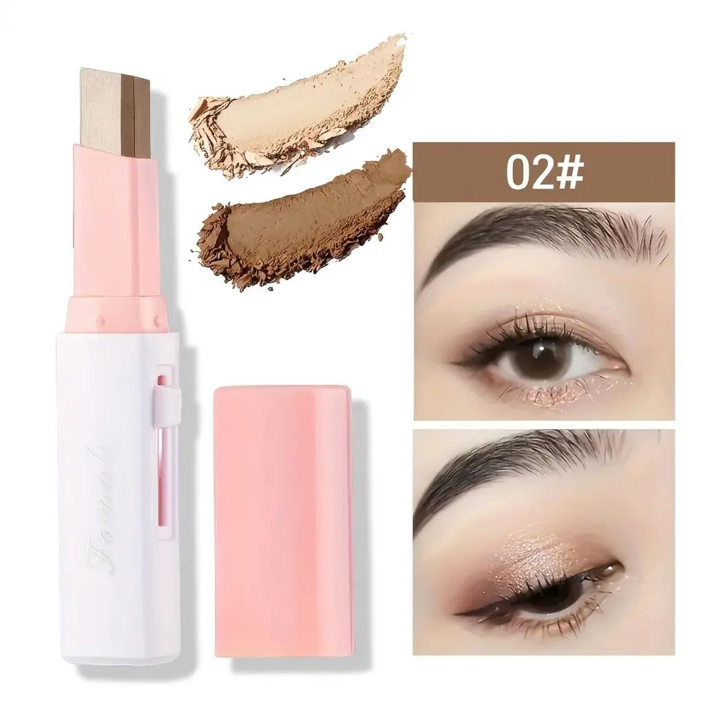6Pcs Two-Tone Ombré Eyeshadow Stick Set Cream Gradient Eye Shadow Pen High Pigment Waterproof Smudge Proof Long Lasting Eye Makeup Shimmer Matte Highlighter Duo Beginner Friendly Quick Application Portable Travel Daily Beauty Gift Set