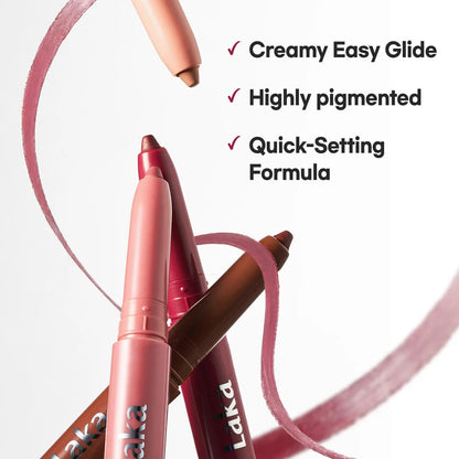 [Laka] Easy Glide Lip Liner & Fruity Glam Tint Duo – Defined Shape, Juicy Gloss in One Duo