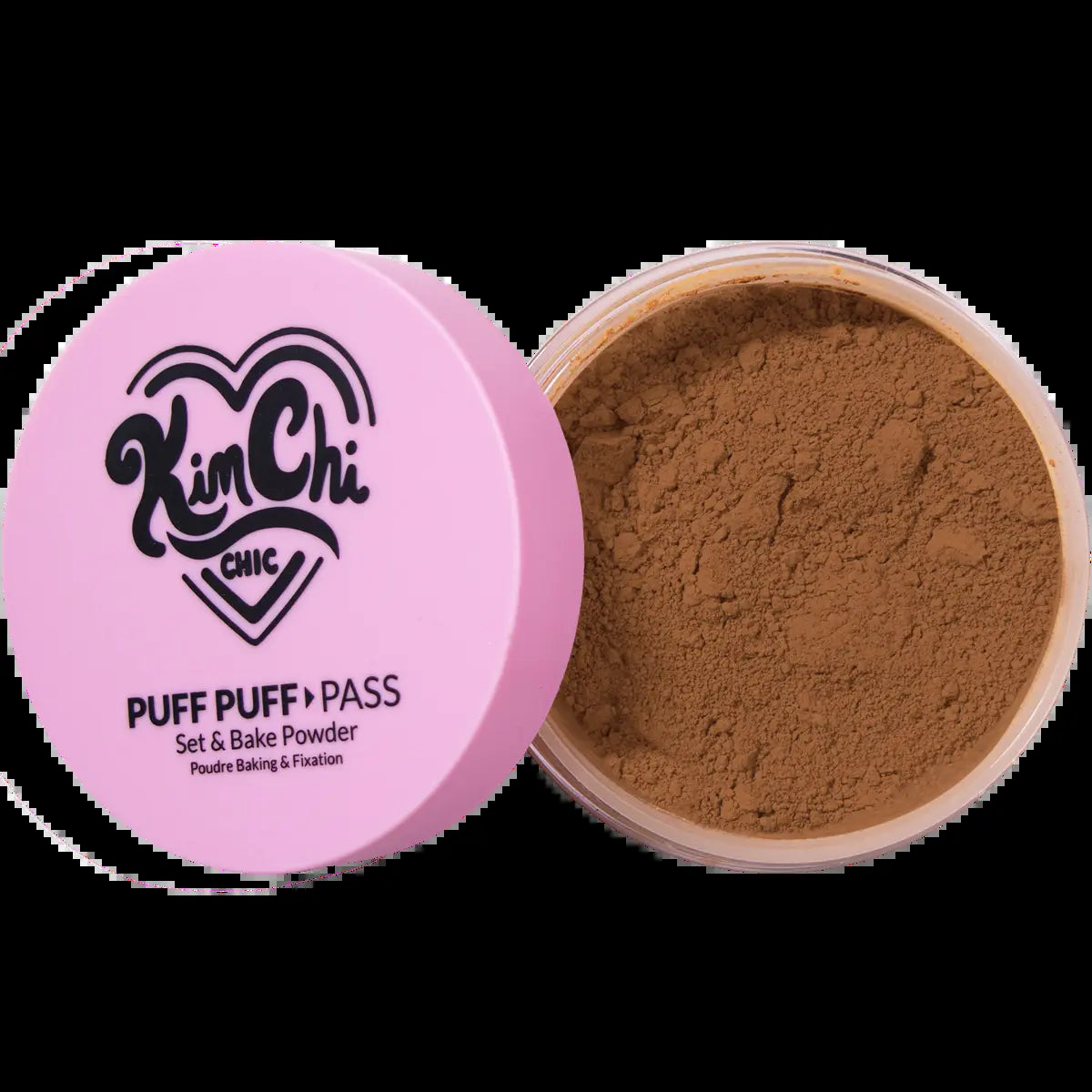 Kimchi Chic Puff Puff Pass Set & Bake Powder with Rice Powder & Vitamin-E, Lightweight & Translucent Makeup, Cosmetic Setting Powder