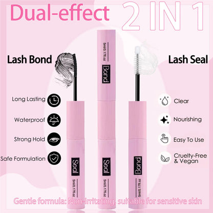 Lash Clusters Kit 200D Thick Lash Clusters Eyelash Extension Kit 12-20Mm Individual Lashes Kit with Lash Bond and Seal, Lash Tweezers for DIY Lashes Extension by INSPEAUTY