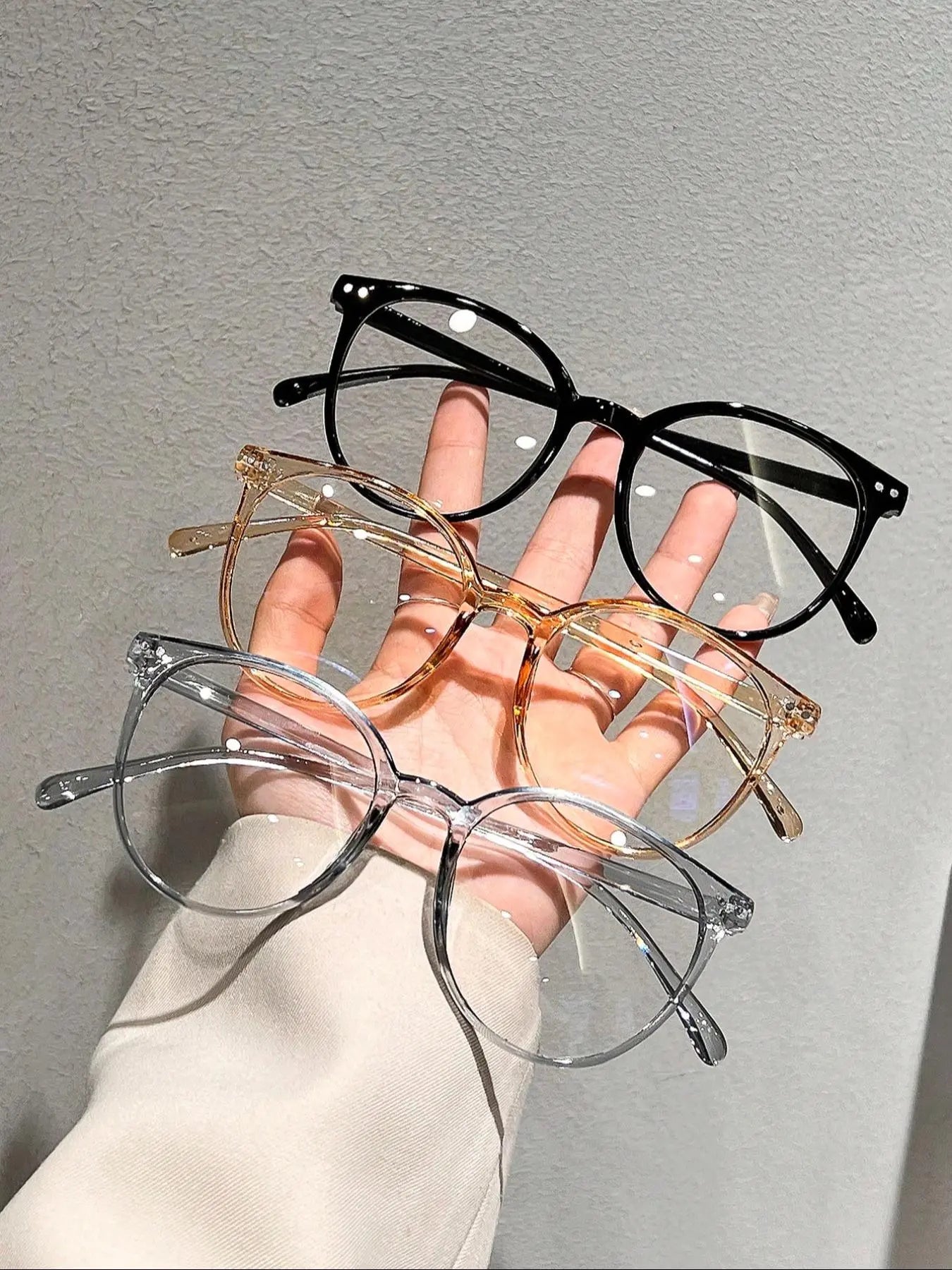 Men Women Fashion Flat Lens Tortoiseshell Glasses Set, Anti-Blue Light, Casual Style, Plastic Frame, All Seasons, Daily Wear Accessories, Square Frames Eyeglasses