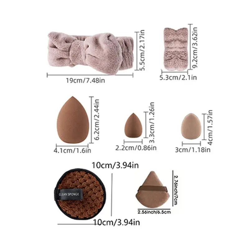 Makeup Tools Set, Cosmetic Brush Set, Makeup Brushes Kits, 20Pcs/Set or 40Pcs/Set Including Makeup Brushes, Blending Brush, Hairband, Wristbands, Powder Puffs, Makeup Sponges, Facial Cleaning Puff, Beauty Tools, Beauty Products, Gifts for Women