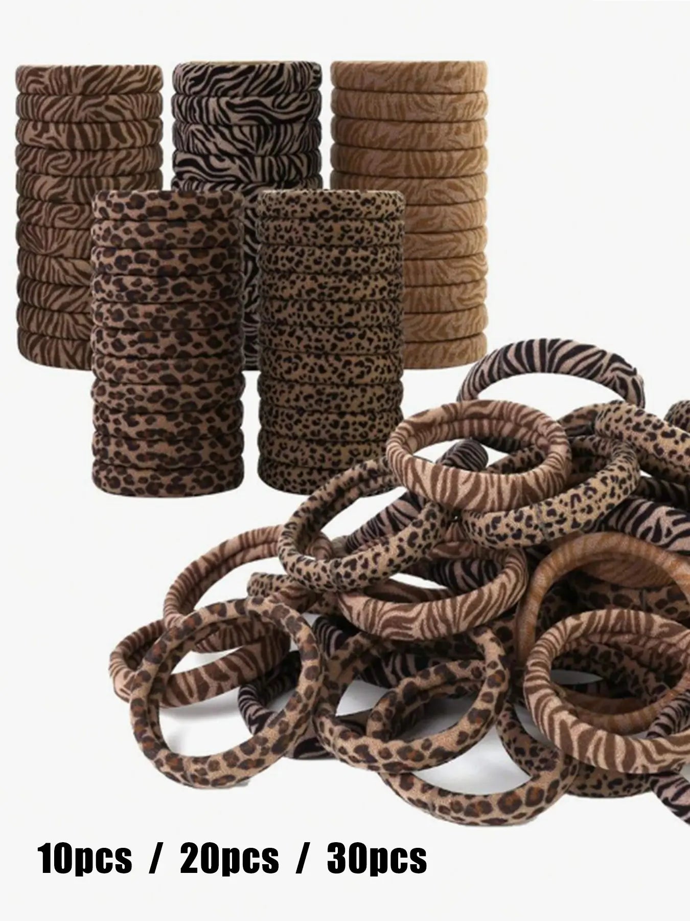 Leopard Pattern Hair Tie, Soft Elastic Hair Tie, Hair Accessories for Women & Girls, Suitable for Thick Hair, Ponytail Holder, Scrunchies, Elastic Band Scrunchie, Bulk Hair Ties, Mothers Day Gift, Mothers Day Gift Ideas