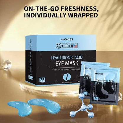 [Maskiss Official]24K Gold under Eye Patches, 30 Pairs Collagen & Hyaluronic Acid Eye Masks for Puffiness, Dark Circles & Wrinkles