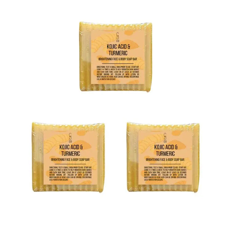 CGCO Kojic Acid & Turmeric Brightening Bar Handmade Soap for Acne Spots - Silky Smooth Skin Face & Body Care