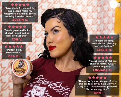 Suavecita Pomade - Water Soluble Hair Pomade for Women - Cruelty Free, Non-Greasy Formula with Healthy Shine, 2.3 Oz - Brush, Gel
