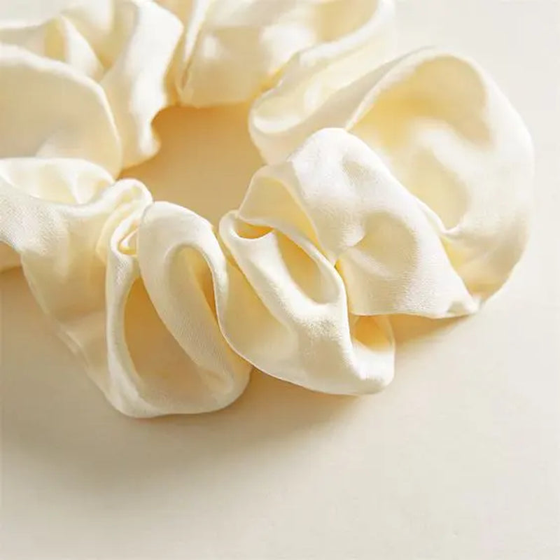 1Pack Satin Hair Scrunchies for Women - Glossy Satin Scrunchies for Hair Satin Scrunchies for Girls Holiday Gift Silk Hair Tie No Damage Cute Satin Hair Scrunchie for Styling