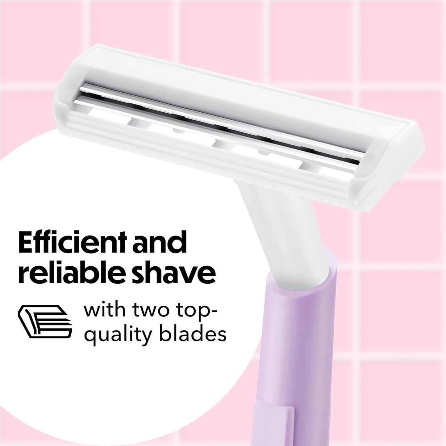 Silky Touch Women'S Disposable 2-Blade Razors, Travel Covers, College Dorm Room Essentials and First Apartment Must-Have, 40-Pack