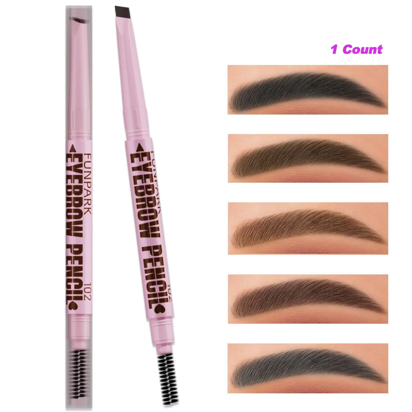 2-In-1 Dual-Ended Long-Lasting Eyebrow Pen with Eyebrow Powder & Brush, 1 Count Waterproof Eyebrow Pencil, Eyebrow Makeup Tool for Women, Eyebrow Makeup Products, Eyebrow Pencil Set