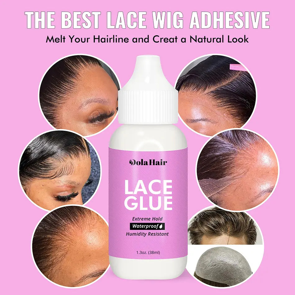 Dolahair Electric Hot Comb for Wigs Smooth Hair Electric Pressing Comb for Lace Front Wig Black Women Lace Glue Wig Install Kit with Hot Comb Titanium