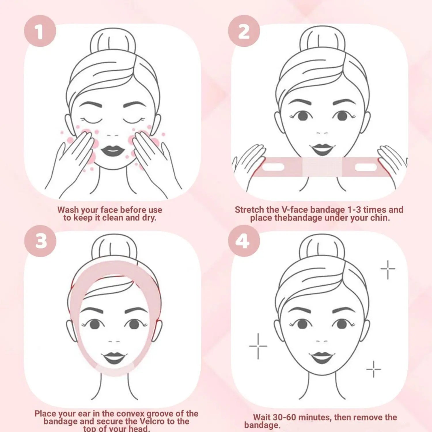 V Line Lifting Mask with Chin Strap for Double Chin, Face Skincare Lifting Belt for Women, Beauty Care Product, Skincare Tools, Face Sculpting Tool, Gifts for Girl, Skincare Products, Face Jawline Shaper, Facial Contour Refining, Double Chin Reducer
