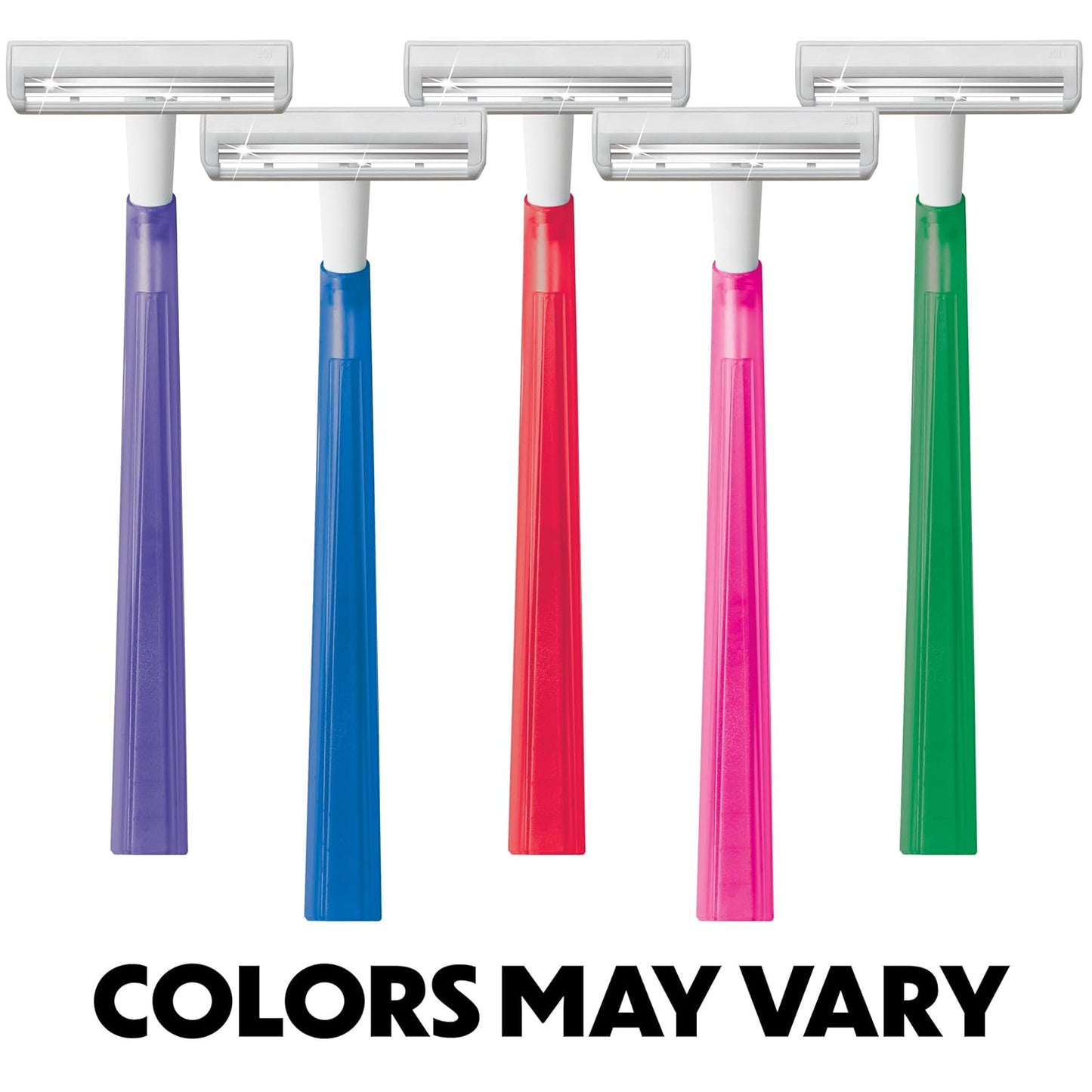 Silky Touch Women'S Disposable 2-Blade Razors, Travel Covers, College Dorm Room Essentials and First Apartment Must-Have, 40-Pack