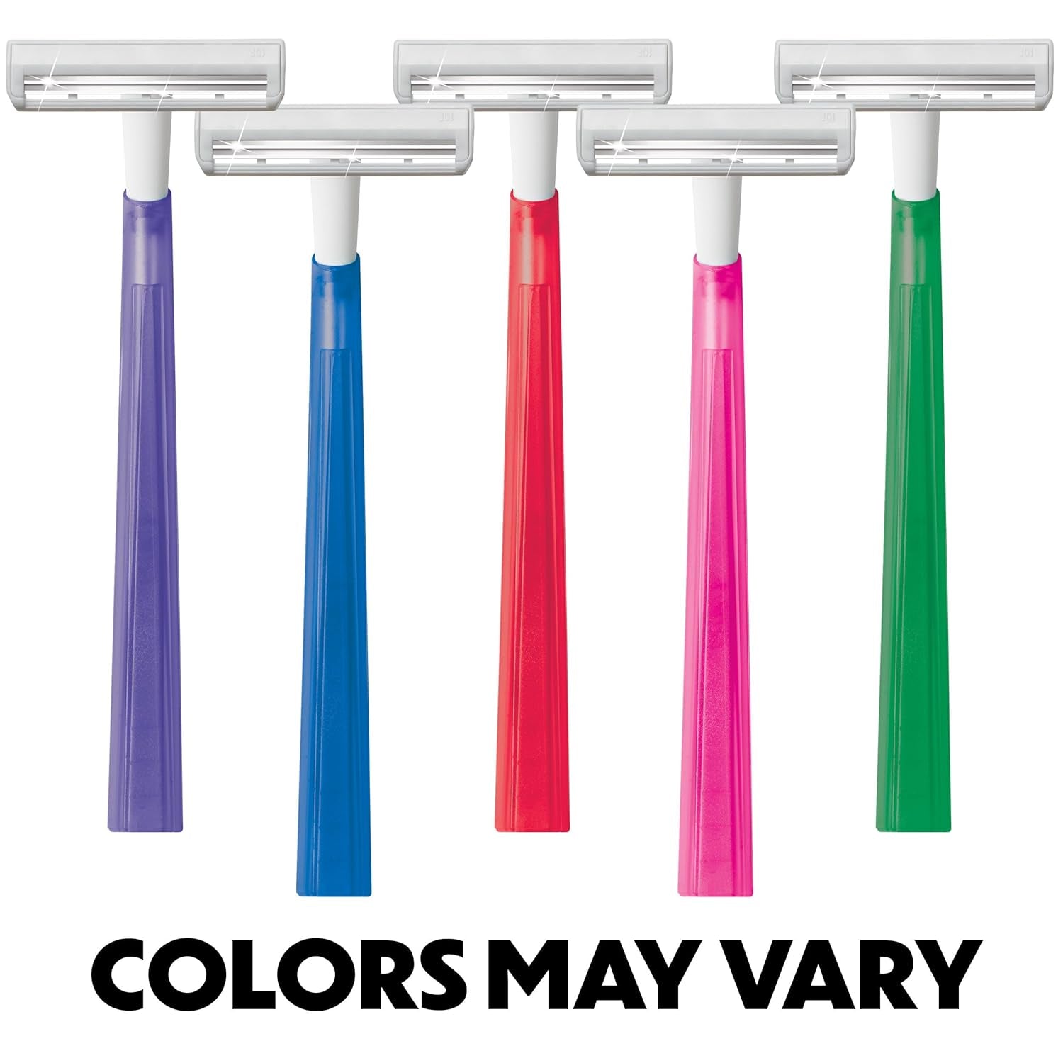 Silky Touch Women'S Disposable 2-Blade Razors, Travel Covers, College Dorm Room Essentials and First Apartment Must-Have, 40-Pack
