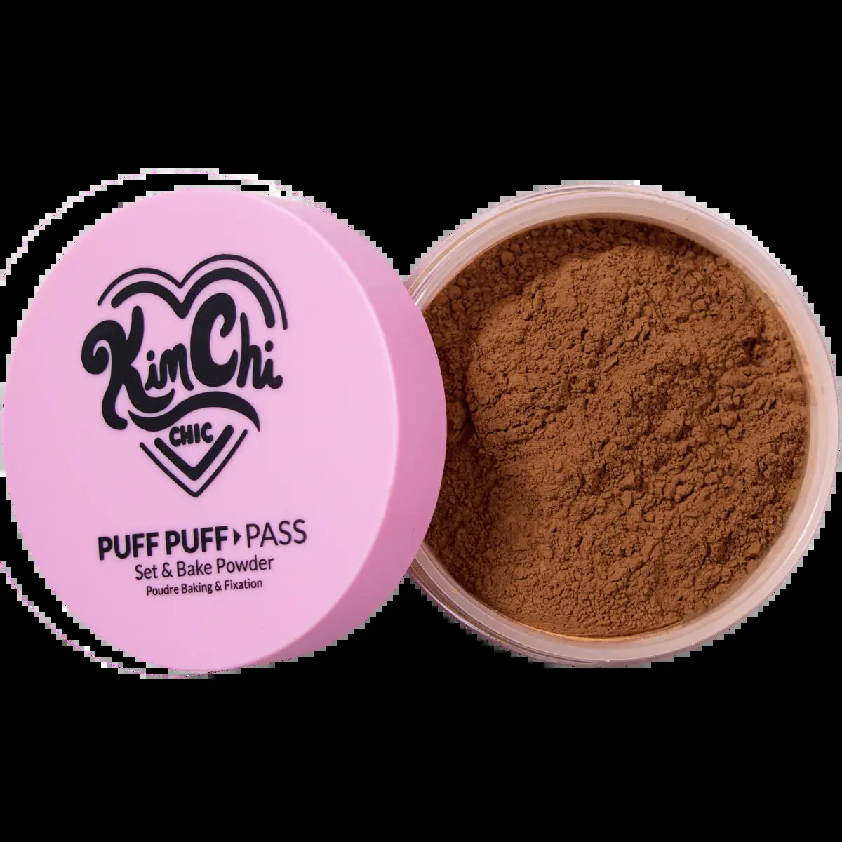 Kimchi Chic Puff Puff Pass Set & Bake Powder with Rice Powder & Vitamin-E, Lightweight & Translucent Makeup, Cosmetic Setting Powder