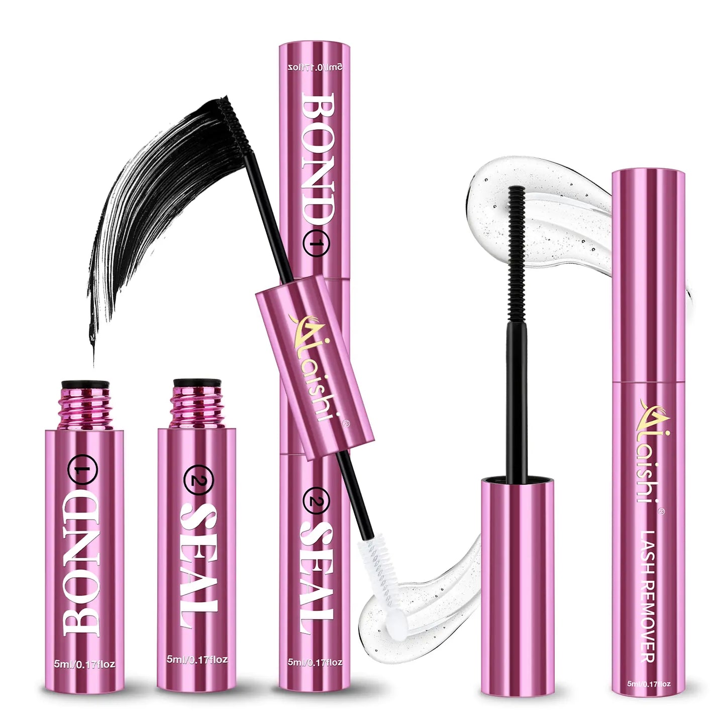 Ailaishi 2In1 Lash Bond & Seal Waterproof Glue Long Lasting Strong Hold for Cluster Lashes Easy Use for Beginners, Makeup Glue & Remover , Dealsforyoudays