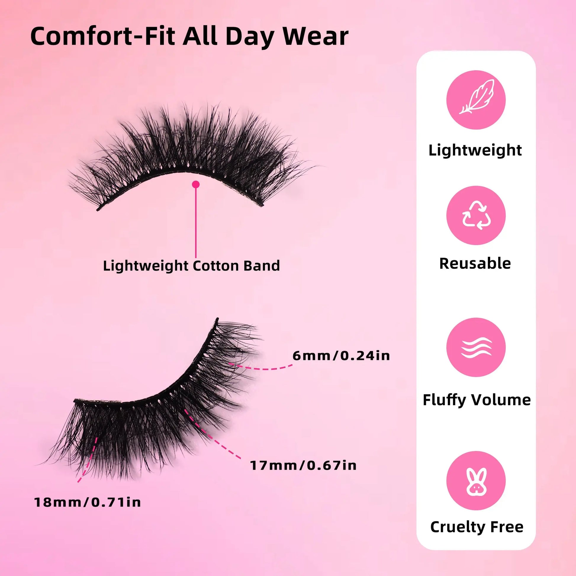 Thick Curling Fluffy False Eyelashes, Volume False Eyelashes, Diy Dramatic Lashes, Wispy Cat-Eye Look Faux Lashes, Portable Eye Makeup Tool for Women and Girls #GLOBAL PICKS