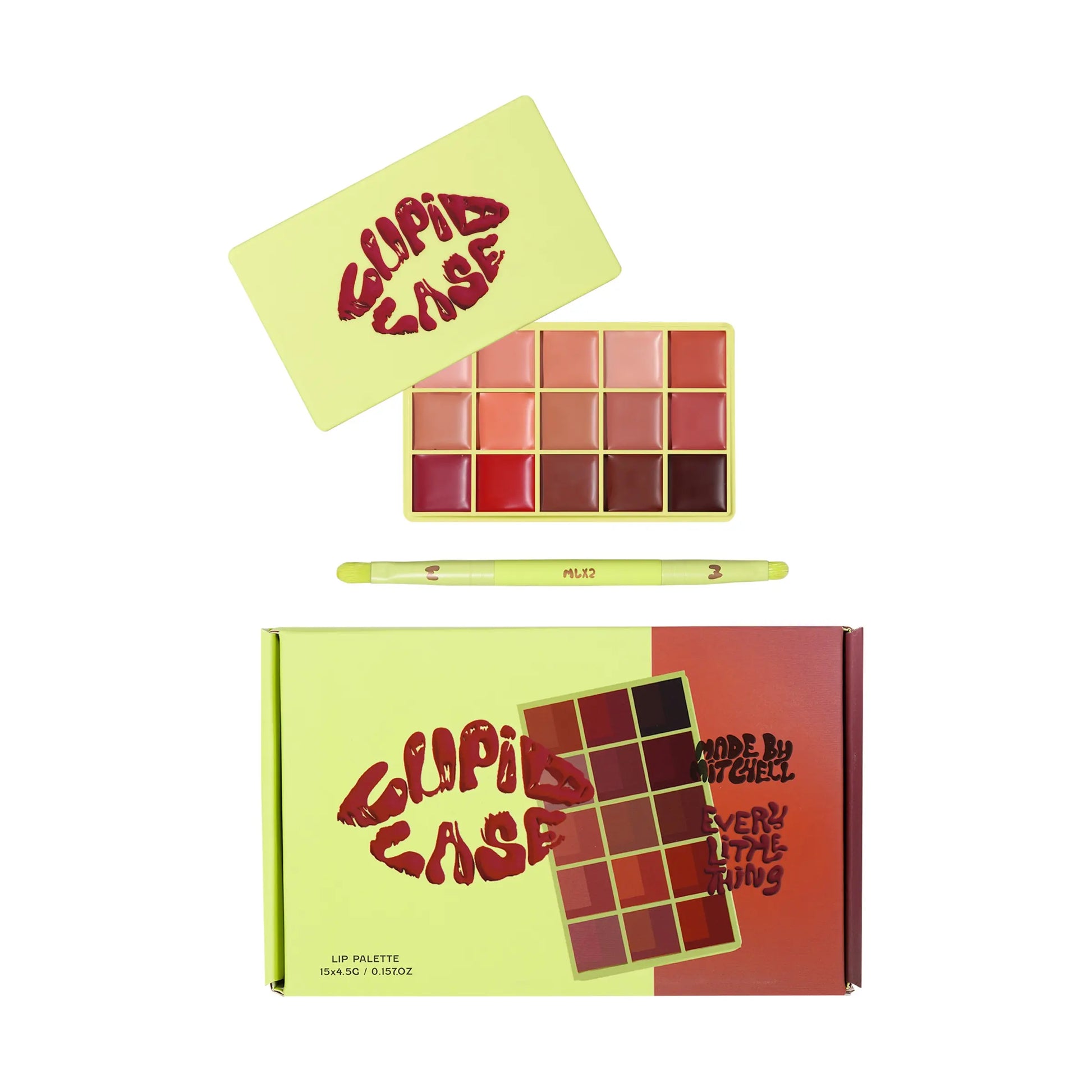 [Made by Mitchell] Cupid Cases Lip Palette | 15-Pan Cream Matte Lipstick Palette for Pro-Level Lip Combos