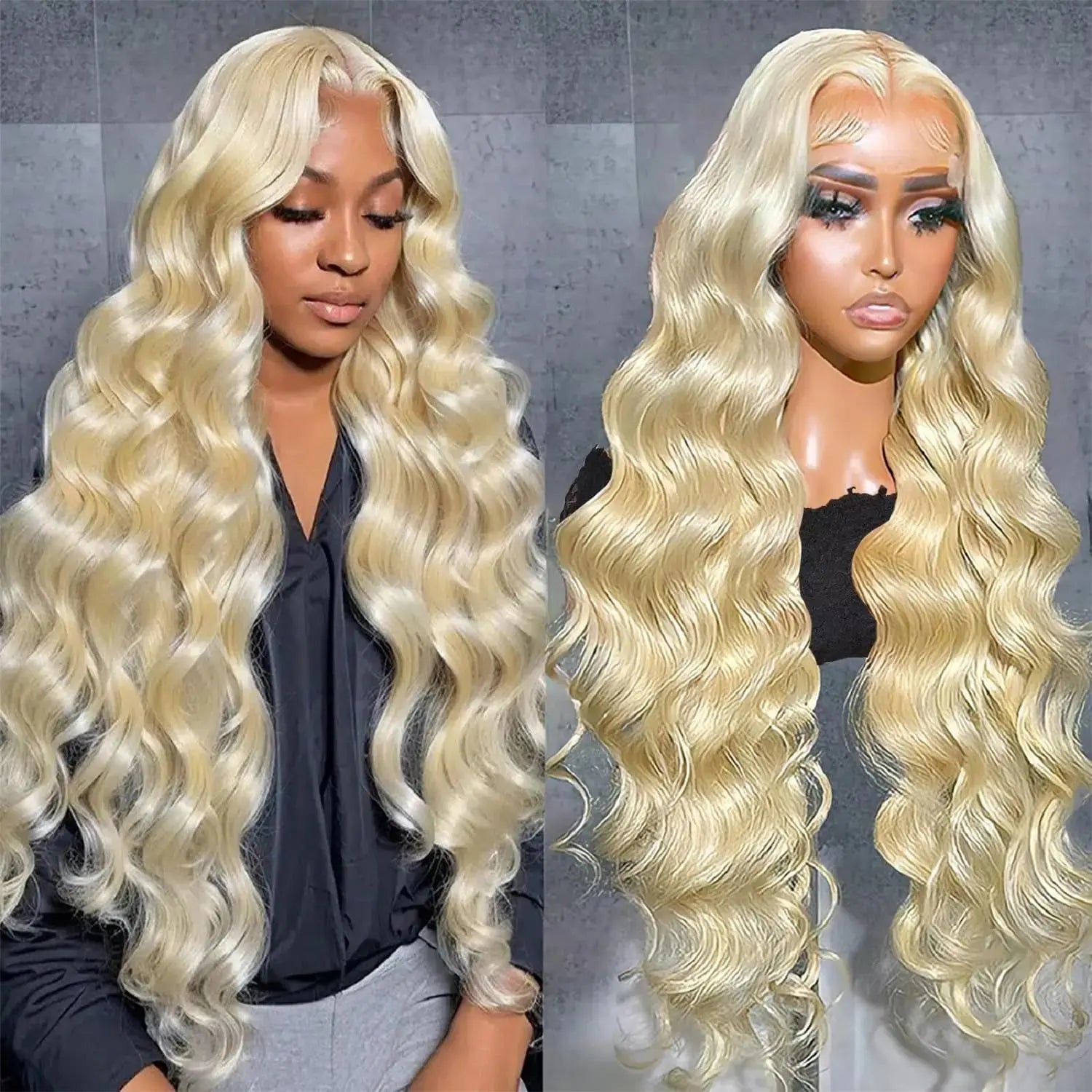 [NEW IN] Hot Star 613 Blonde HD Transparent 13X6 Lace Frontal Human Hair Wigs Body Wave and Straight Preplucked Wigs for Women