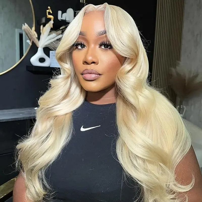 [NEW IN] Hot Star 613 Blonde HD Transparent 13X6 Lace Frontal Human Hair Wigs Body Wave and Straight Preplucked Wigs for Women