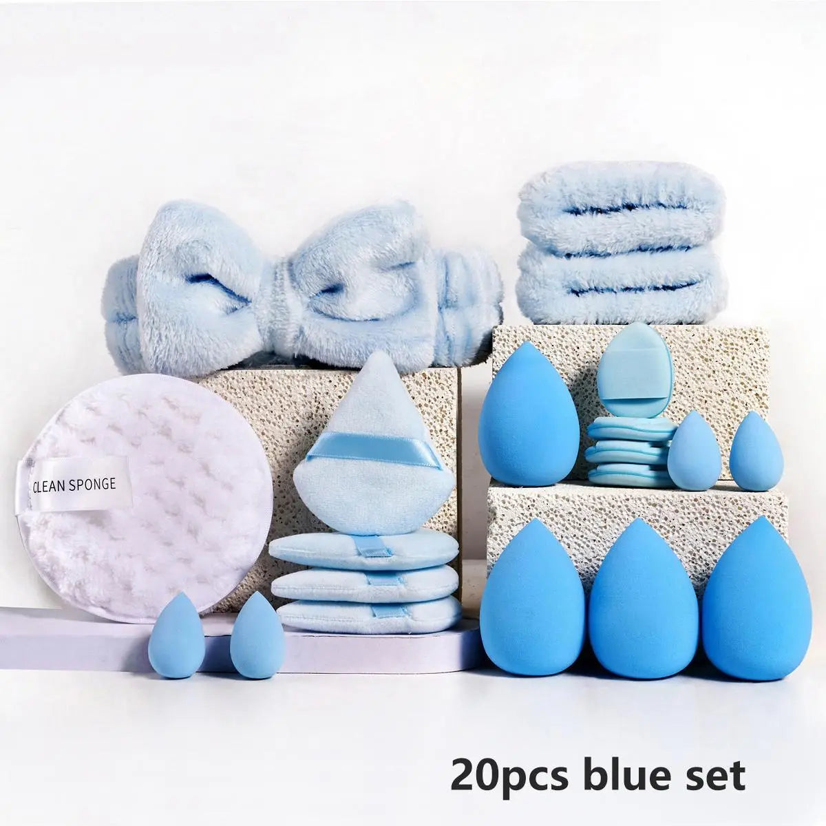 Makeup Tools Set, Cosmetic Brush Set, Makeup Brushes Kits, 20Pcs/Set or 40Pcs/Set Including Makeup Brushes, Blending Brush, Hairband, Wristbands, Powder Puffs, Makeup Sponges, Facial Cleaning Puff, Beauty Tools, Beauty Products, Gifts for Women