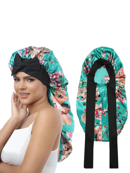 Women'S Simple Style Durable Solid Color Night Cap, Hair Care Cap with Elastic Band and Hair Protection, Casual Hair Cap for Daily Use, Sleeping Cap, Hair Care Wrap, Bonnets for Sleeping