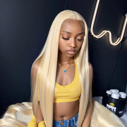 [NEW IN] Hot Star 613 Blonde HD Transparent 13X6 Lace Frontal Human Hair Wigs Body Wave and Straight Preplucked Wigs for Women