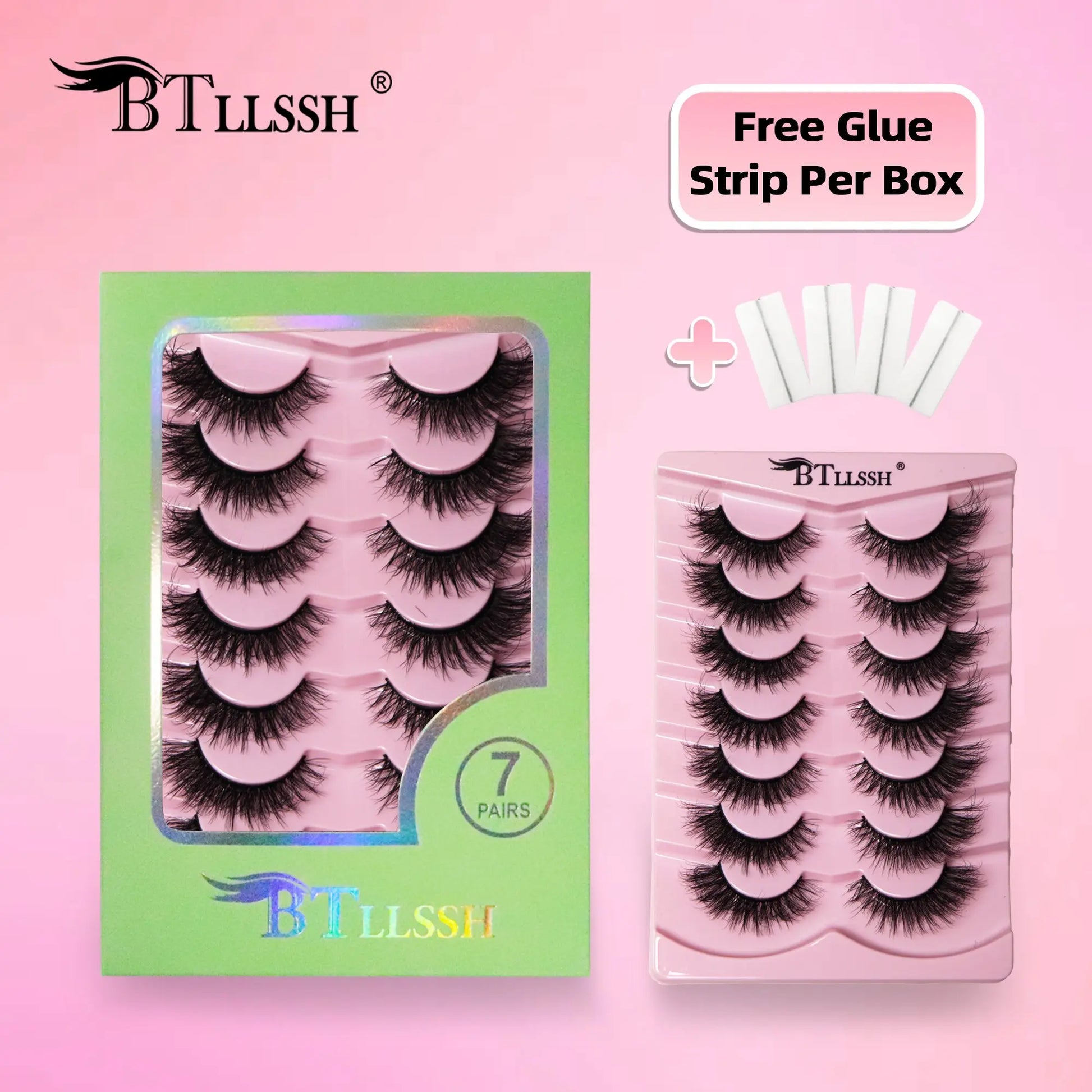 Thick Curling Fluffy False Eyelashes, Volume False Eyelashes, Diy Dramatic Lashes, Wispy Cat-Eye Look Faux Lashes, Portable Eye Makeup Tool for Women and Girls #GLOBAL PICKS