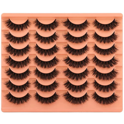 False Eyelashes, Volume Focused Lashes, 14 Pairs Faux Cluster Lashes, Lightweight Realistic Natural-Curl Eye Makeup Strip Lashes, Full-Volume Fluffy Lash Clusters for Eyelash Extensions, Cosmetic Use, Eyelash Set