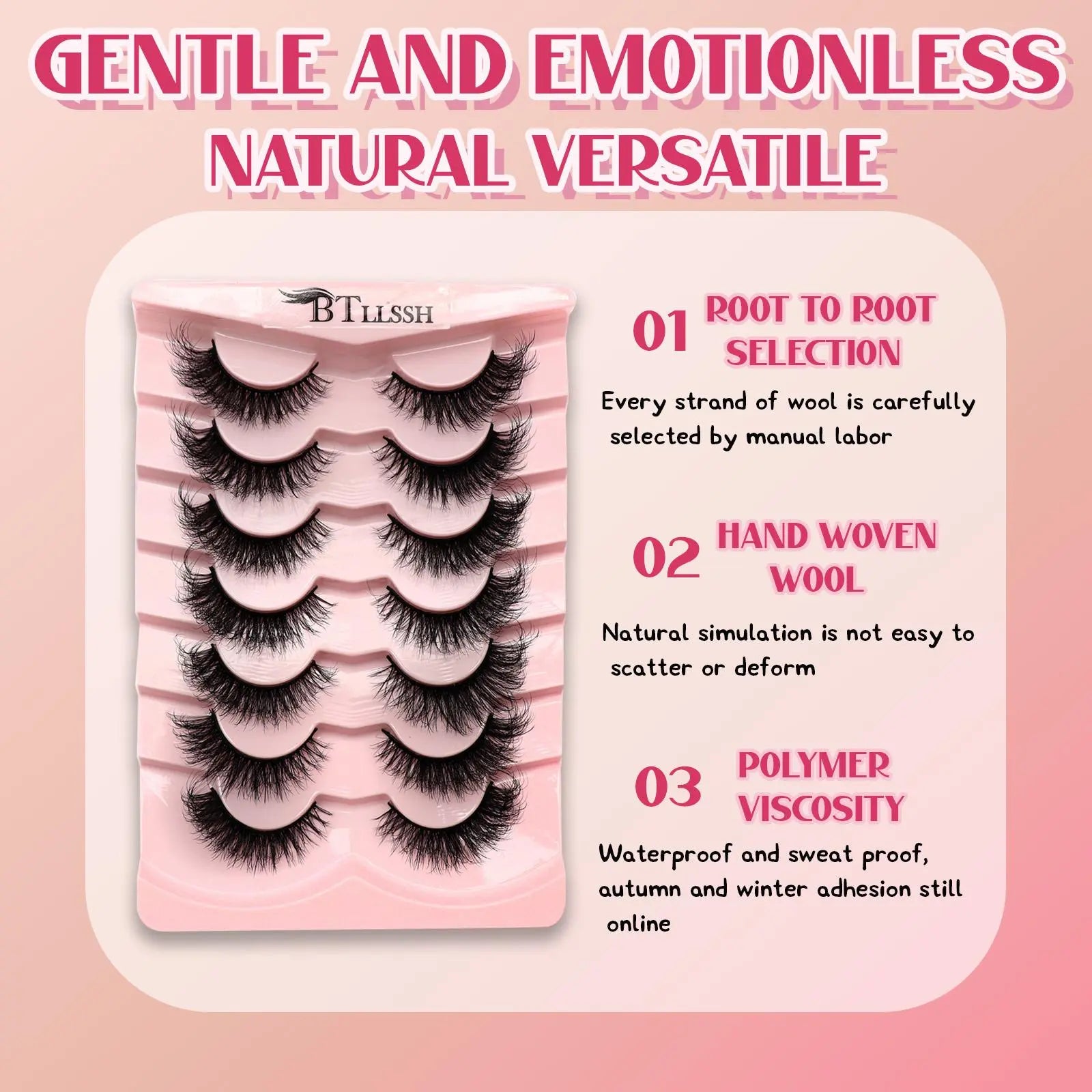 Thick Curling Fluffy False Eyelashes, Volume False Eyelashes, Diy Dramatic Lashes, Wispy Cat-Eye Look Faux Lashes, Portable Eye Makeup Tool for Women and Girls #GLOBAL PICKS