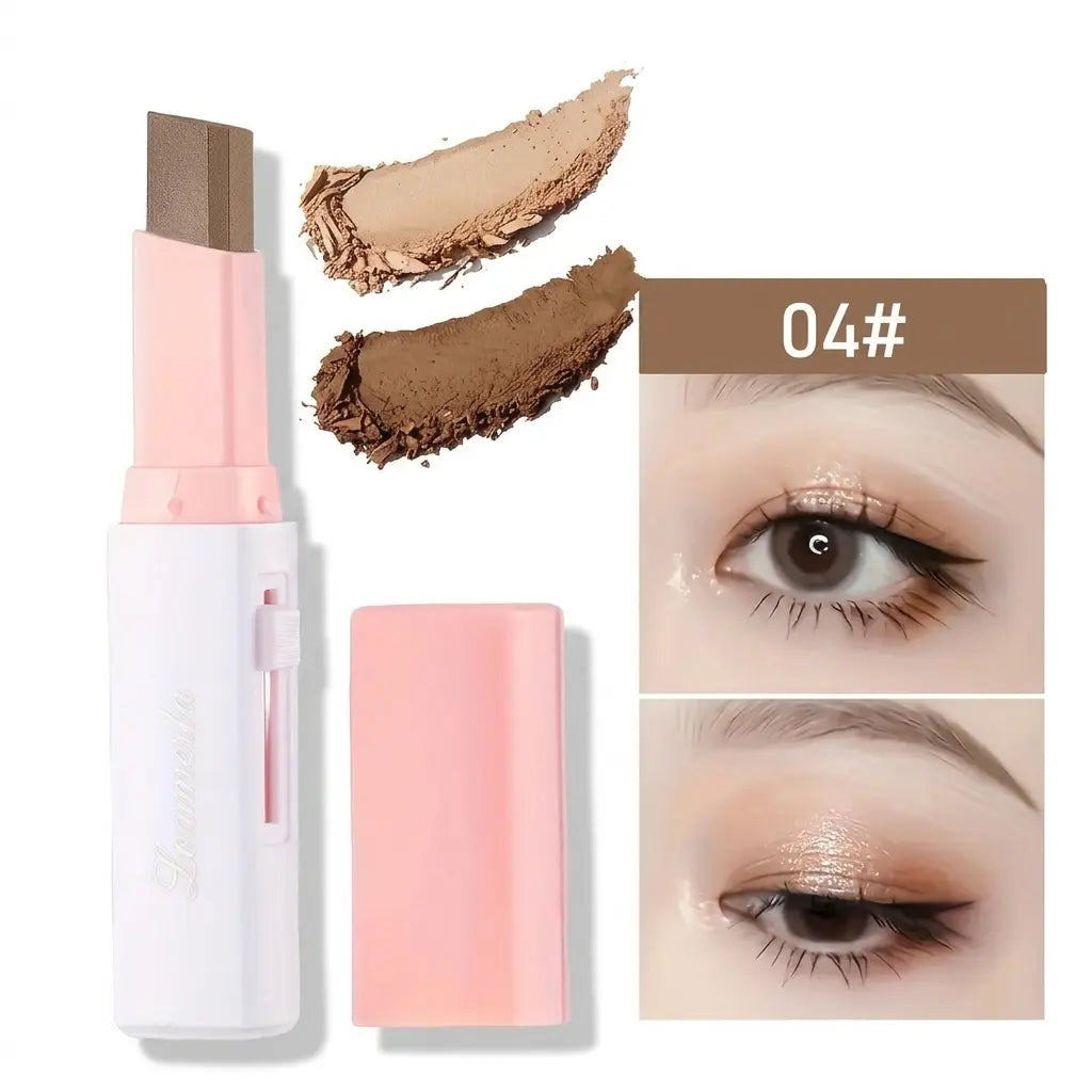 6Pcs Two-Tone Ombré Eyeshadow Stick Set Cream Gradient Eye Shadow Pen High Pigment Waterproof Smudge Proof Long Lasting Eye Makeup Shimmer Matte Highlighter Duo Beginner Friendly Quick Application Portable Travel Daily Beauty Gift Set