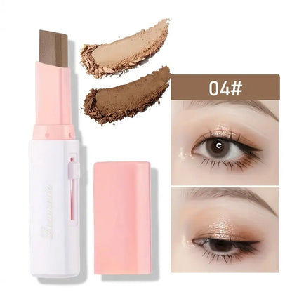 6Pcs Two-Tone Ombré Eyeshadow Stick Set Cream Gradient Eye Shadow Pen High Pigment Waterproof Smudge Proof Long Lasting Eye Makeup Shimmer Matte Highlighter Duo Beginner Friendly Quick Application Portable Travel Daily Beauty Gift Set