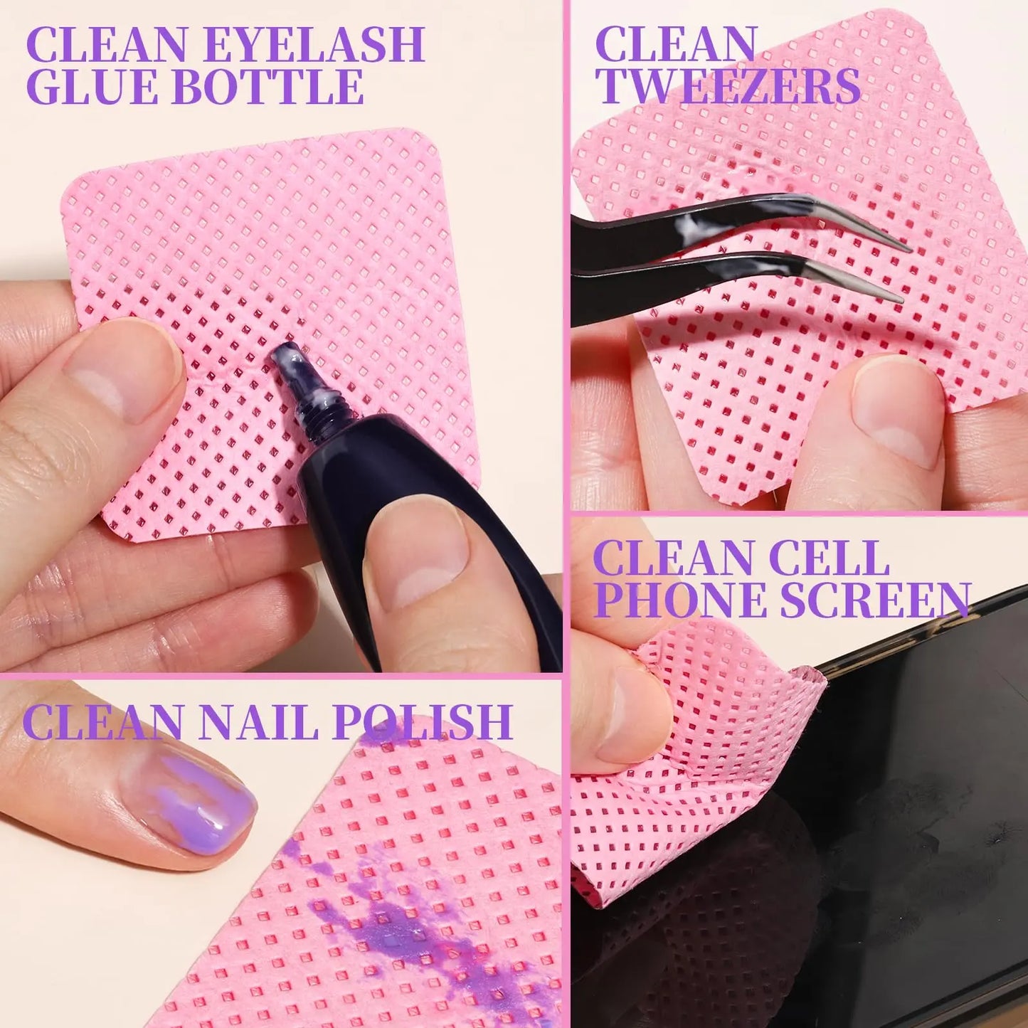Nail Wipes, Professional Lint-Free Nail Polish Remover Pads, UV Gel Cleansing Tissues, Unscented Manicure Prep and Finish Nail Art Cleaning Tool, Manicure Pedicure Remover #GLOBAL PICKS