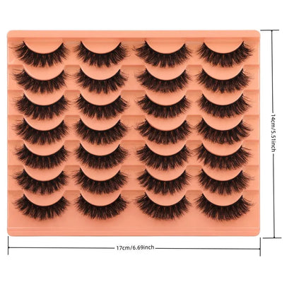 False Eyelashes, Volume Focused Lashes, 14 Pairs Faux Cluster Lashes, Lightweight Realistic Natural-Curl Eye Makeup Strip Lashes, Full-Volume Fluffy Lash Clusters for Eyelash Extensions, Cosmetic Use, Eyelash Set