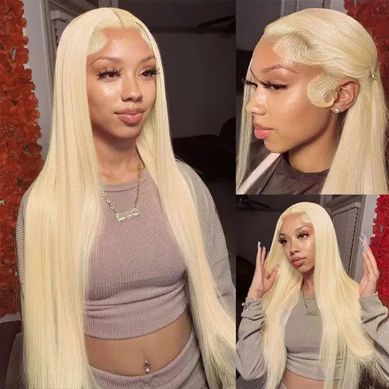 [NEW IN] Hot Star 613 Blonde HD Transparent 13X6 Lace Frontal Human Hair Wigs Body Wave and Straight Preplucked Wigs for Women
