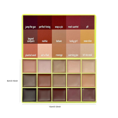 [Made by Mitchell] Cupid Cases Lip Palette | 15-Pan Cream Matte Lipstick Palette for Pro-Level Lip Combos