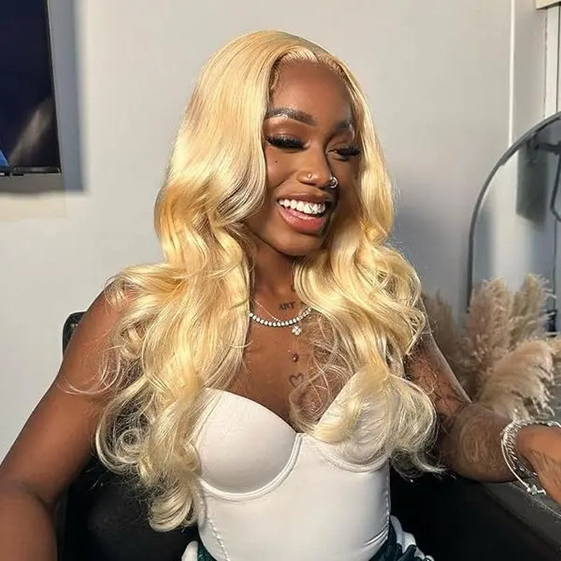 [NEW IN] Hot Star 613 Blonde HD Transparent 13X6 Lace Frontal Human Hair Wigs Body Wave and Straight Preplucked Wigs for Women