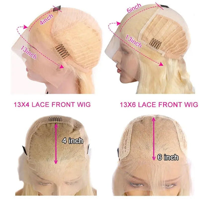 [NEW IN] Hot Star 613 Blonde HD Transparent 13X6 Lace Frontal Human Hair Wigs Body Wave and Straight Preplucked Wigs for Women