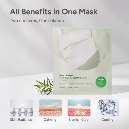 [Sungboon] Cica Overnight Mask (4Ea) | Hydro-Gel K-Beauty Essential Sleeping Mask,Firming, Pore Tightening, Glass Skin, Elasticity, Korean Skincare, Tiktok Exclusive Bundle