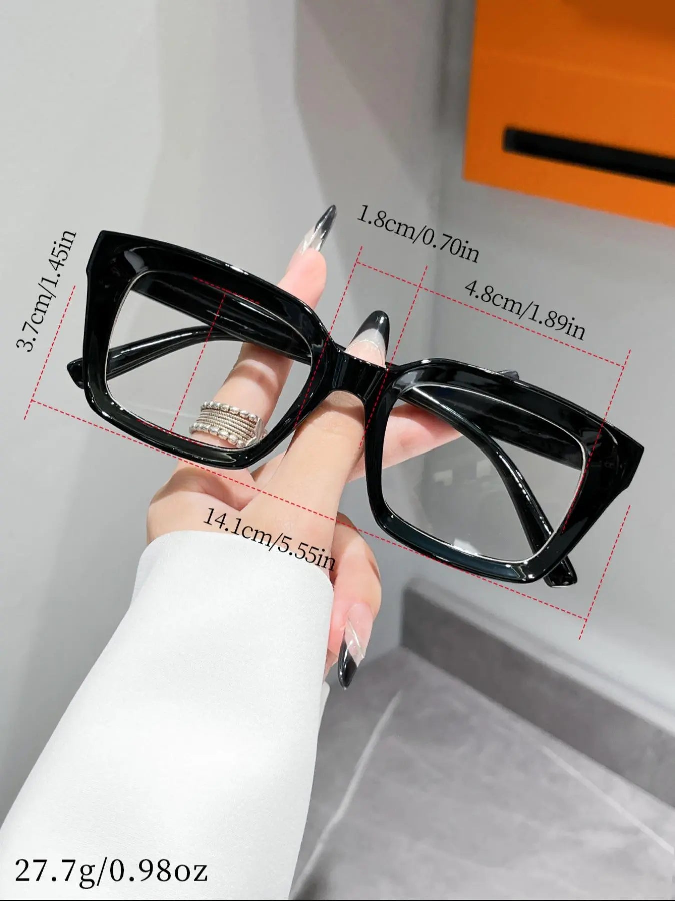 Simple Anti-Blue Light Eyeglasses for Everyday Use, Basic Square Frame Fashion Eyeglasses for Women & Men, Perfect for Student Daily Use, Stylish Square Frames, Casual Eyeglasses