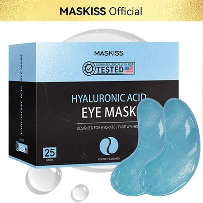 [Maskiss Official]24K Gold under Eye Patches, 30 Pairs Collagen & Hyaluronic Acid Eye Masks for Puffiness, Dark Circles & Wrinkles