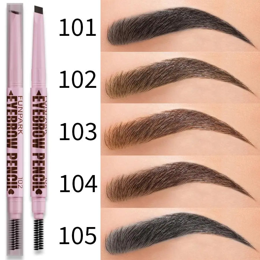 2-In-1 Dual-Ended Long-Lasting Eyebrow Pen with Eyebrow Powder & Brush, 1 Count Waterproof Eyebrow Pencil, Eyebrow Makeup Tool for Women, Eyebrow Makeup Products, Eyebrow Pencil Set