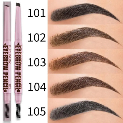 2-In-1 Dual-Ended Long-Lasting Eyebrow Pen with Eyebrow Powder & Brush, 1 Count Waterproof Eyebrow Pencil, Eyebrow Makeup Tool for Women, Eyebrow Makeup Products, Eyebrow Pencil Set