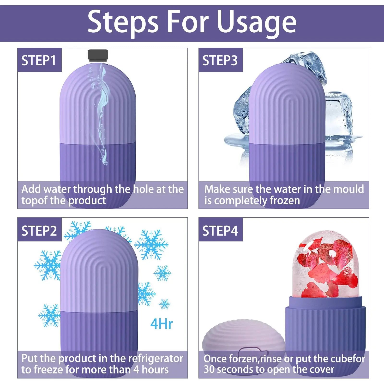 Christmas Ice Cube Face Mask, Silicone Ice Cube Face Mask, Face Mask Ice Cube, Facial Skin Care Tool for Women & Men, Summer Gift
