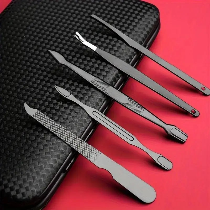 Professional Nail Clipper Set with Storage Case, 8/15/24 Pieces Portable Manicure & Pedicure Tool Set, Nail Clippers and Nail Trimmer, Nail Cutter Kit Wallet, Nail Care Tool for Home & Travel, Body Care Nail Supplies, Birthday Gift, Nail Tools