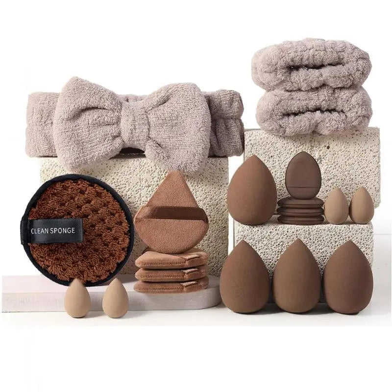 Makeup Tools Set, Cosmetic Brush Set, Makeup Brushes Kits, 20Pcs/Set or 40Pcs/Set Including Makeup Brushes, Blending Brush, Hairband, Wristbands, Powder Puffs, Makeup Sponges, Facial Cleaning Puff, Beauty Tools, Beauty Products, Gifts for Women