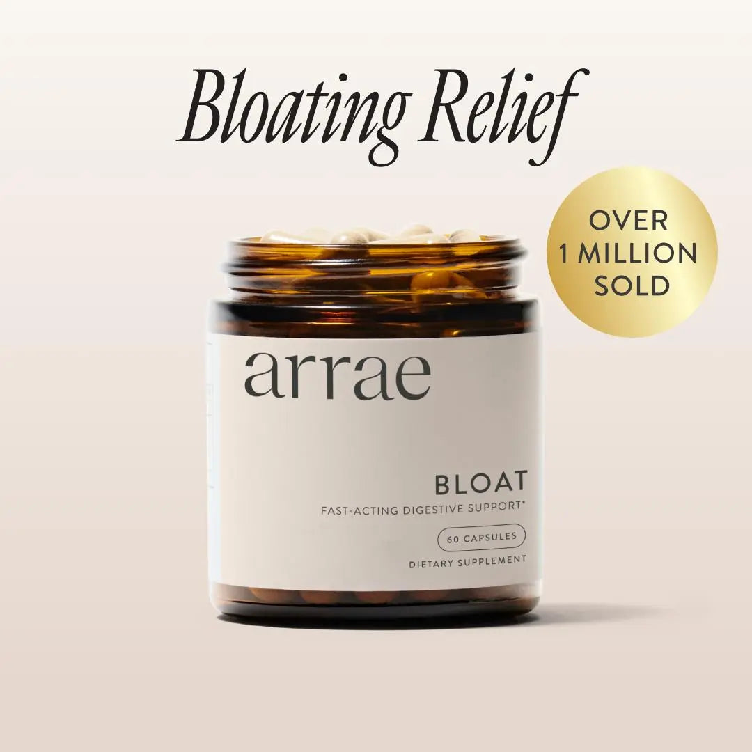 Arrae Bloat | Fast-Acting Bloating Relief Digestive Enzymes & Gas Relief Capsules, 30-Day Supply| Natural Healthcare Dietary Supplement Edible