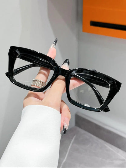Simple Anti-Blue Light Eyeglasses for Everyday Use, Basic Square Frame Fashion Eyeglasses for Women & Men, Perfect for Student Daily Use, Stylish Square Frames, Casual Eyeglasses