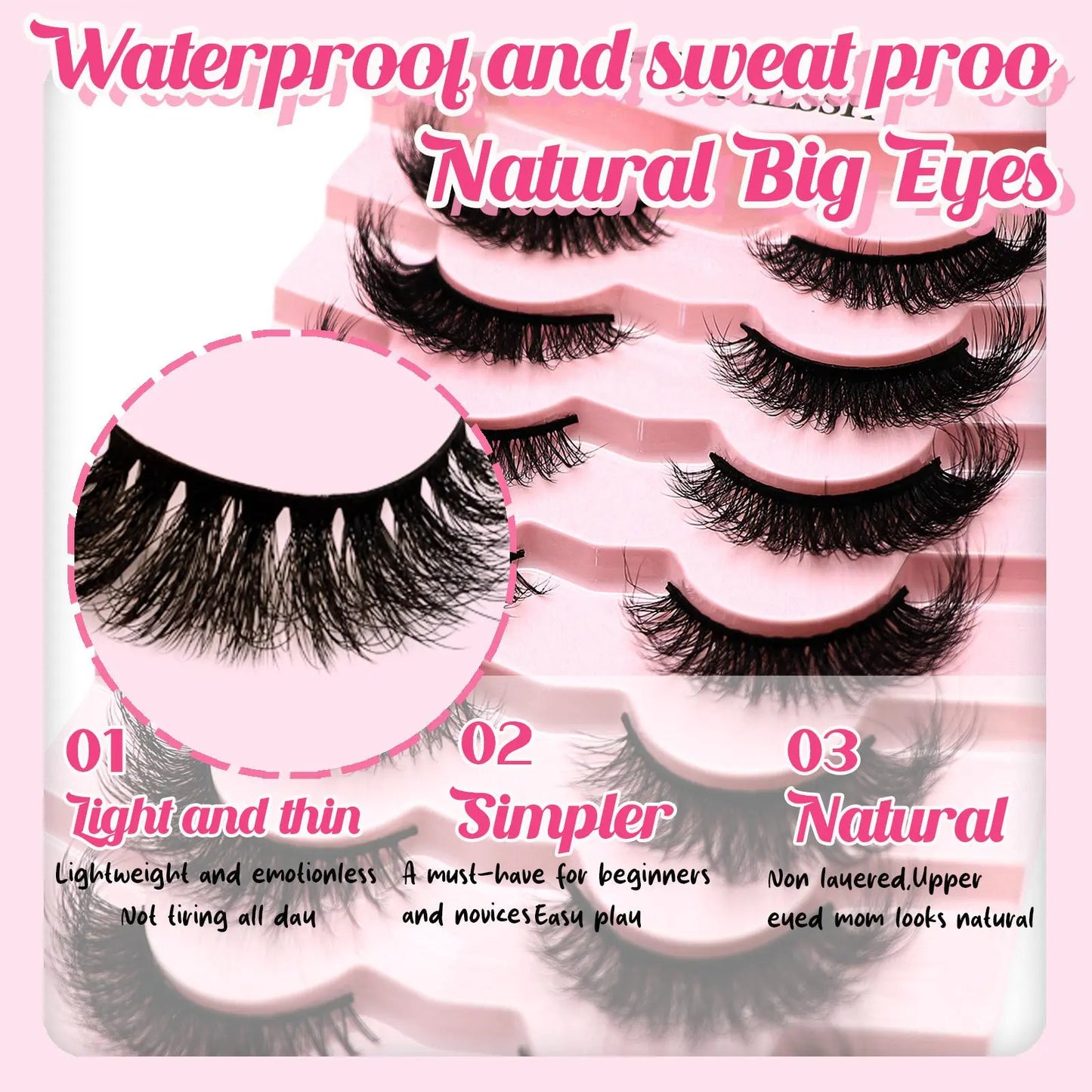 Long D Curl False Eyelashes, Volume False Eyelashes, 7/14 Pairs Black Wispy Cat Eye Look Fluffy Eyelashes Cluster Faux Cluster Lashes, Natural Curling Eye Makeup Strip Lashes, Eye Makeup, Dramatic Lashes, Eyelash Extensions, Daily Cosmetic